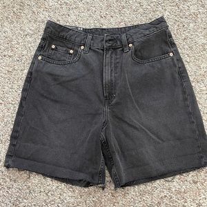 Black Bermuda jean shorts